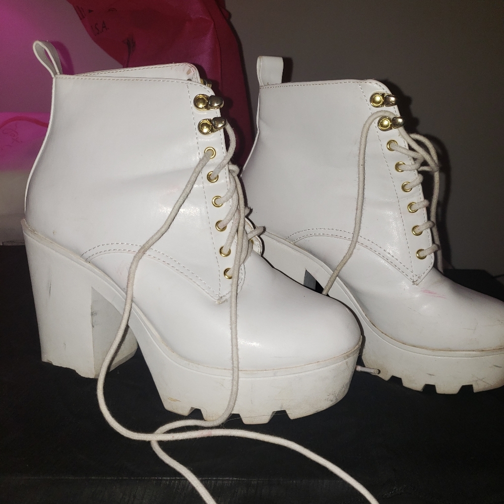 Soda white festival boots